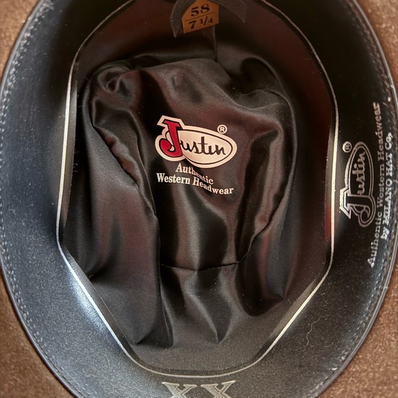 Justin Boots Chocolate Brown Cowboy Hat - Picture 5 of 9